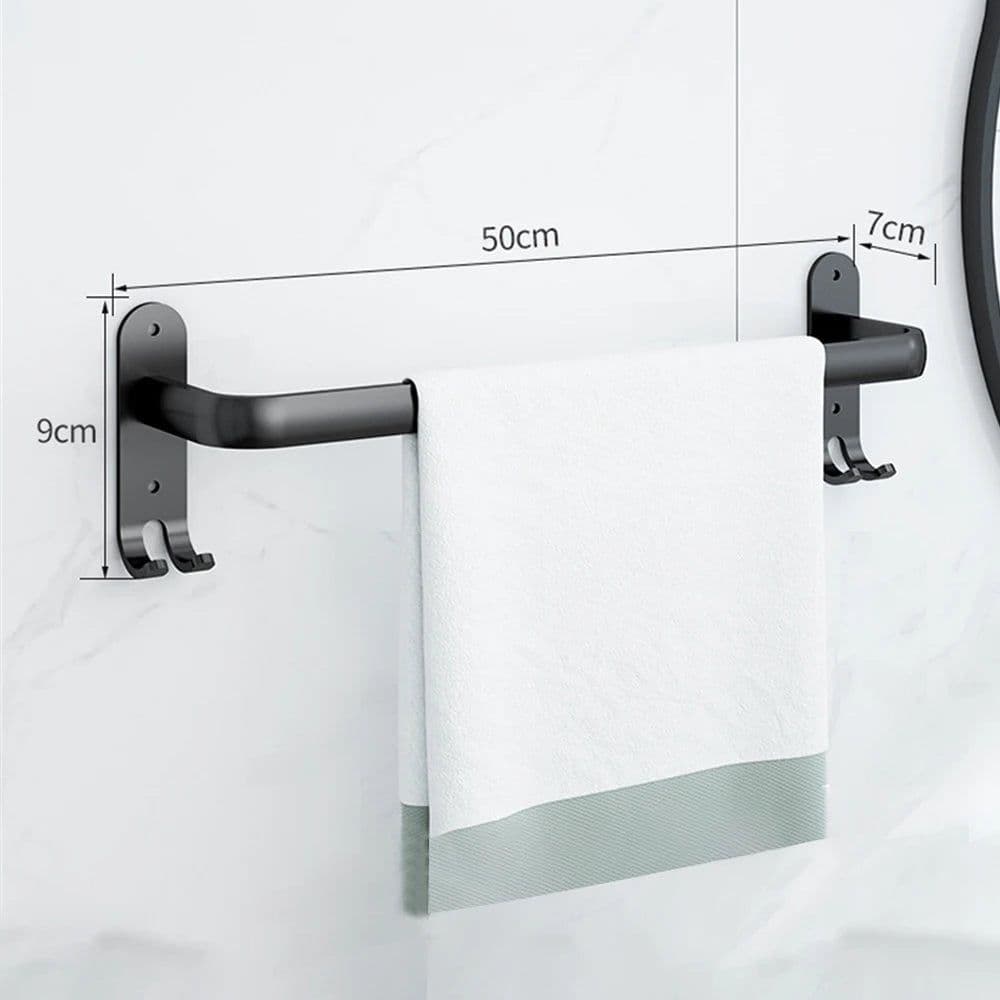 image-Bathroom Towel Rack 3 Layers No Drill Towel Holder Shower Rack Aluminum alloy Storage Shelf Bathroom Accessories