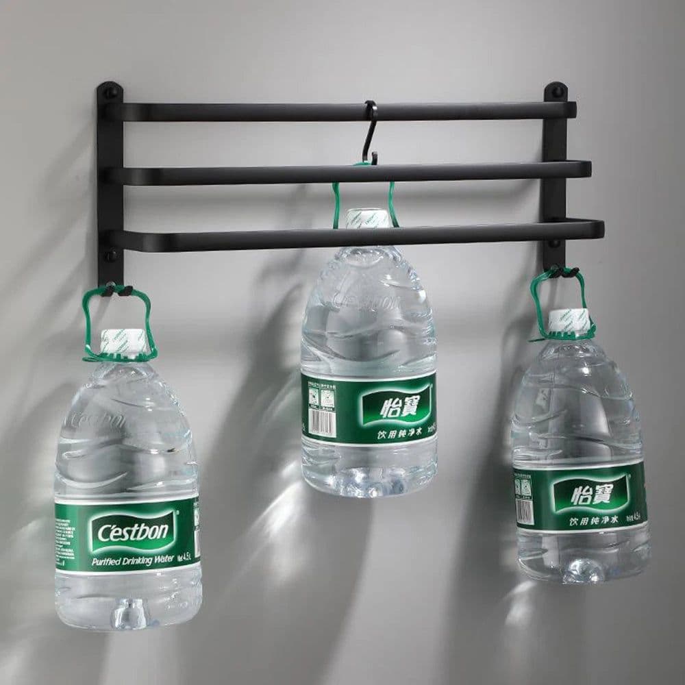 image-Bathroom Towel Rack 3 Layers No Drill Towel Holder Shower Rack Aluminum alloy Storage Shelf Bathroom Accessories