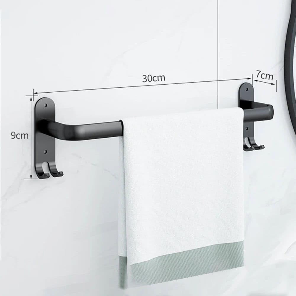 image-Bathroom Towel Rack 3 Layers No Drill Towel Holder Shower Rack Aluminum alloy Storage Shelf Bathroom Accessories