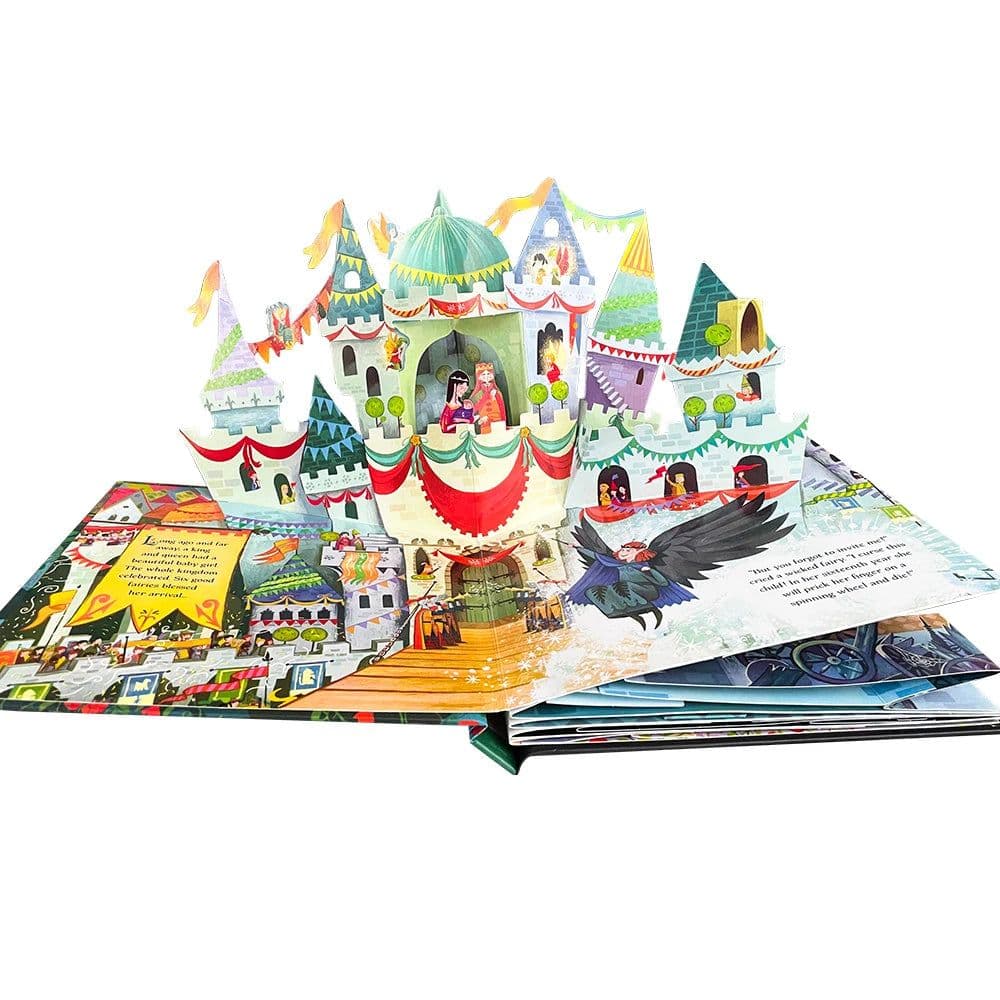 image-Usborne Pop Up Fairy Tales Sleeping Beauty 3D Flip Flap Picture Books English Cardboard Book for Kids Education Learing Toy