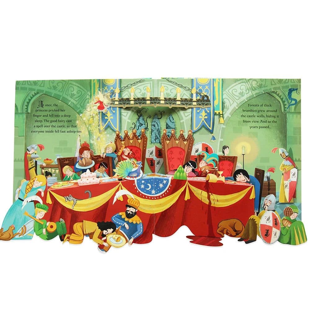 image-Usborne Pop Up Fairy Tales Sleeping Beauty 3D Flip Flap Picture Books English Cardboard Book for Kids Education Learing Toy