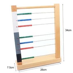 image-Toddler Wooden Montessori Math Toy Beads Abacus Toy Computing Rack Cent Ten Hundreds Housands Beads Toys for Children Boys Girls