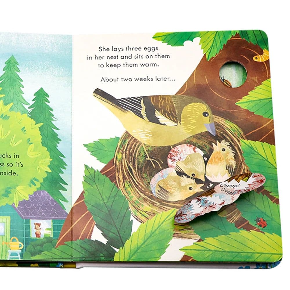 image-Springtime Montessori Kids Usborne Peep Inside English Picture Flip Book Children Early Education Activity Book Bedtime Reading