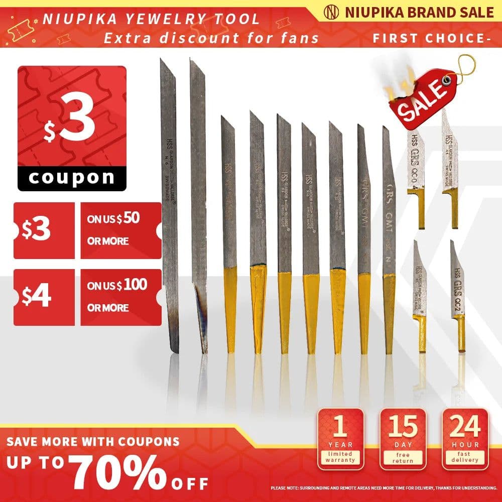 image-Professional Engraving Knife Jewelry Engraver Tools for Pneumatic Impact Cutting Making