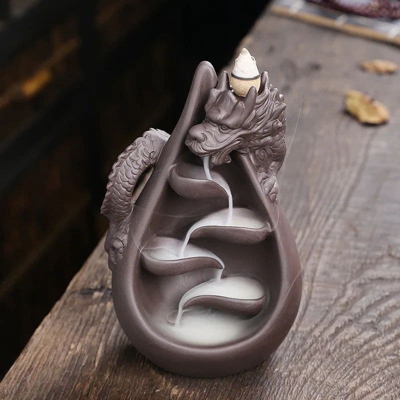 image-1pc, Dragon Incense Burner, Waterfall Backflow Incense Holder, Aromatherapy Ornament Home Decor Creative Gifts Without Incense