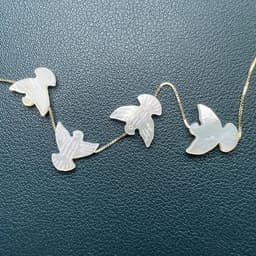 image-Natural White Sea Shell Peace Dove Beads Loose Gemstone For Jewelry Making DIY Necklace Bracelet Accessories