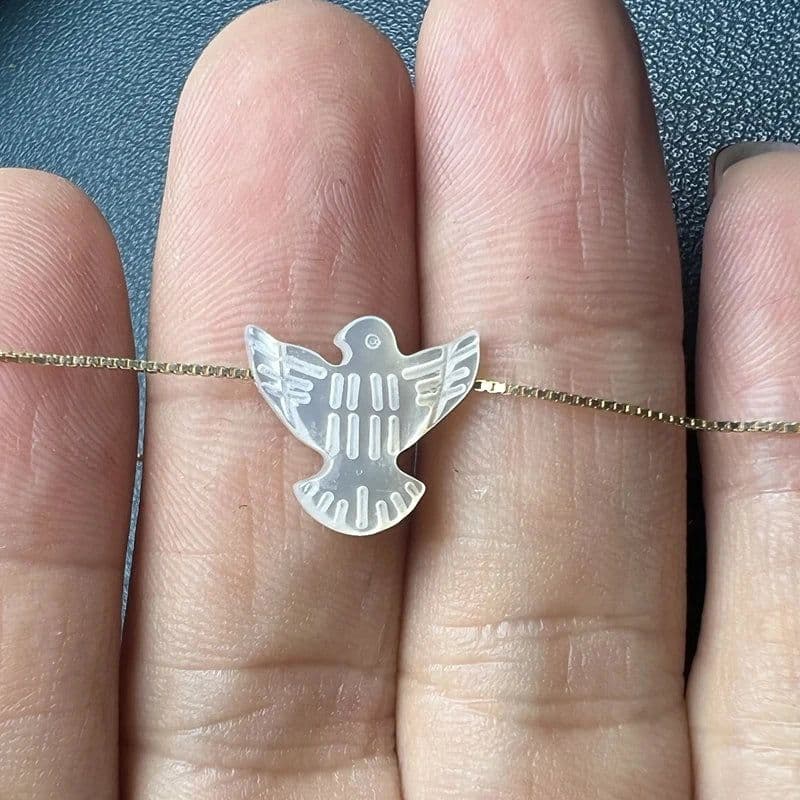 image-Natural White Sea Shell Peace Dove Beads Loose Gemstone For Jewelry Making DIY Necklace Bracelet Accessories