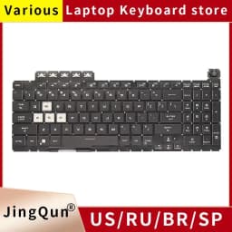 image-New US RU Russian RGB Backlit For ASUS TUF Gaming F15 FX506 FA506 FA506Q FX506H FX506LI FX506LH F17 FX706 FA706 FX706LI Keyboard