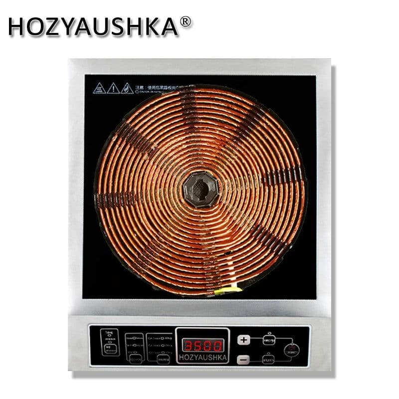 image-High-power induction cooker 3500W commercial stainless steel induction cooker household stir fry battery