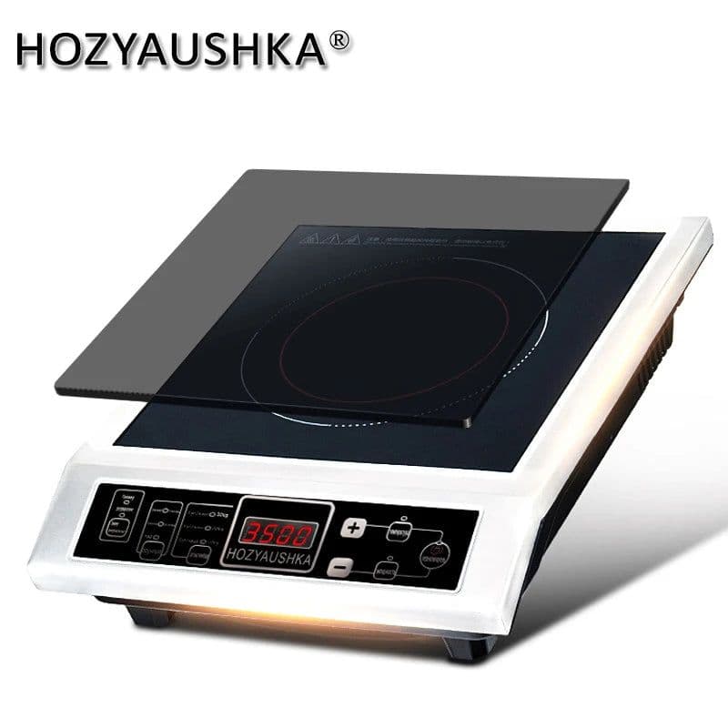 image-High-power induction cooker 3500W commercial stainless steel induction cooker household stir fry battery