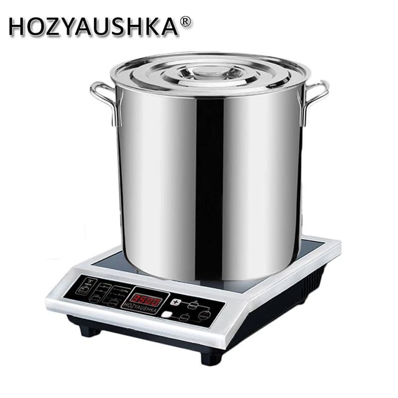 image-High-power induction cooker 3500W commercial stainless steel induction cooker household stir fry battery
