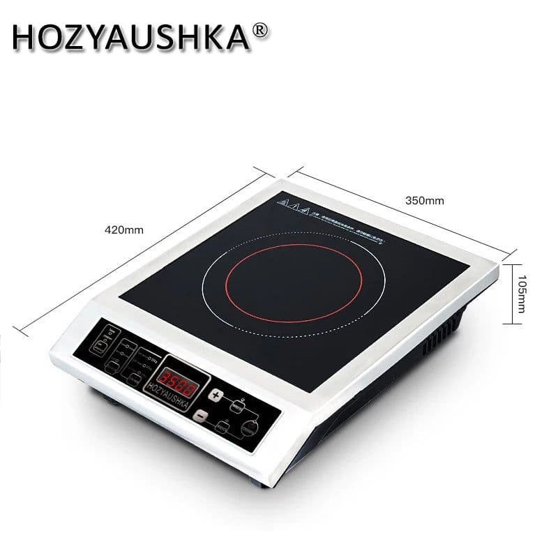 image-High-power induction cooker 3500W commercial stainless steel induction cooker household stir fry battery