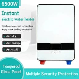 image-Hot Water Heater 6500w Instant Tankless Water Heater Thermostat Induction Heater Smart Touch Electric Heaters Shower Automatica