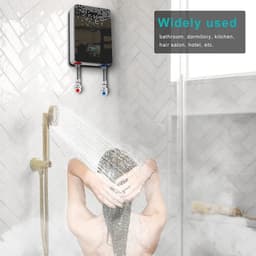 image-Hot Water Heater 6500w Instant Tankless Water Heater Thermostat Induction Heater Smart Touch Electric Heaters Shower Automatica