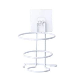 image-Hair Dryer Rack Wall Mounted Bathroom Hotel Stand Holder Hairdryer Shelves Shelf Hanger No Drilling Storage Bathroom Accessories