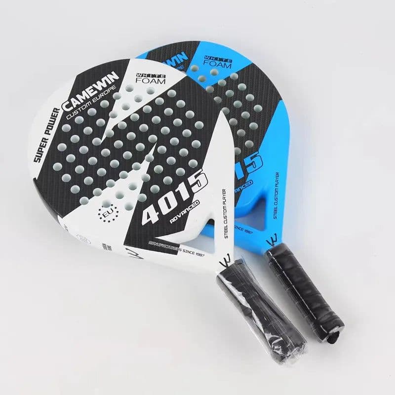 image-Kaiwei Padel 4015 Blue White Carbon + EVA Foam Beach Racket with Beautiful Appearance Sports Racket Paddle Tennis Racket