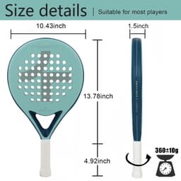 image-Mens Tennis Padel Racket Carbon Fiber Paddle Rackets with EVA Memory Paddle Tennis Racquet Paddle Shovel