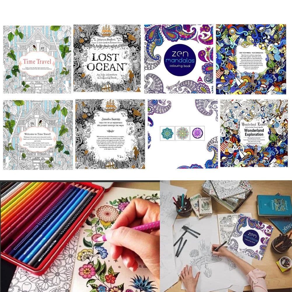 image-ADWE New English Adult Graffiti Gifts Books Wonderland Exploration Coloring Book