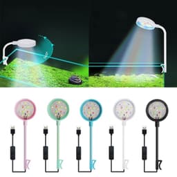 image-Rotatable Led Aquarium Lights Clean Water Grow Aquarium Landscape Clip On Lamps Dropship