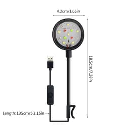 image-Rotatable Led Aquarium Lights Clean Water Grow Aquarium Landscape Clip On Lamps Dropship
