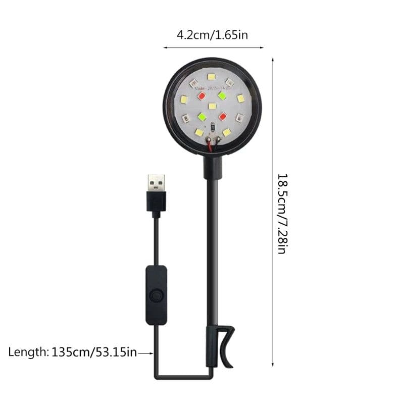 image-Rotatable Led Aquarium Lights Clean Water Grow Aquarium Landscape Clip On Lamps Dropship