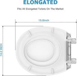 image-Round Toilet Seat with Built in Potty Training Seat, Potty Training Toilet Seat for Toddlers, Magnetic Kids Seat and Cover