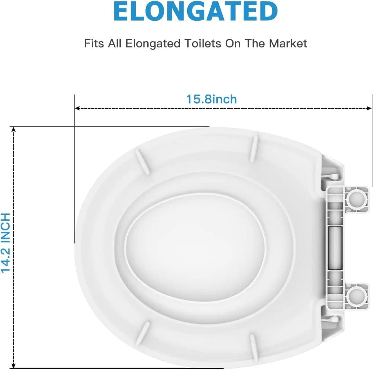 image-Round Toilet Seat with Built in Potty Training Seat, Potty Training Toilet Seat for Toddlers, Magnetic Kids Seat and Cover