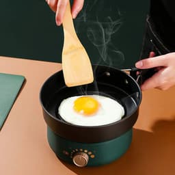 image-110V/220V Electric Split Cooking Pot Foldable Multicooker Frying Pan Hotpot Steamer Rice Cooker Soup Maker Water Boiler Travel
