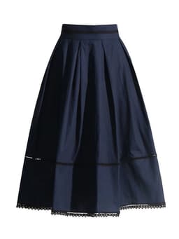 image-TWOTWINSTYLE Solid Summer Two Piece Sets For Women Lapel Short Sleeve Tops High Waist A Line Skirt Slim Set Female Fashion New