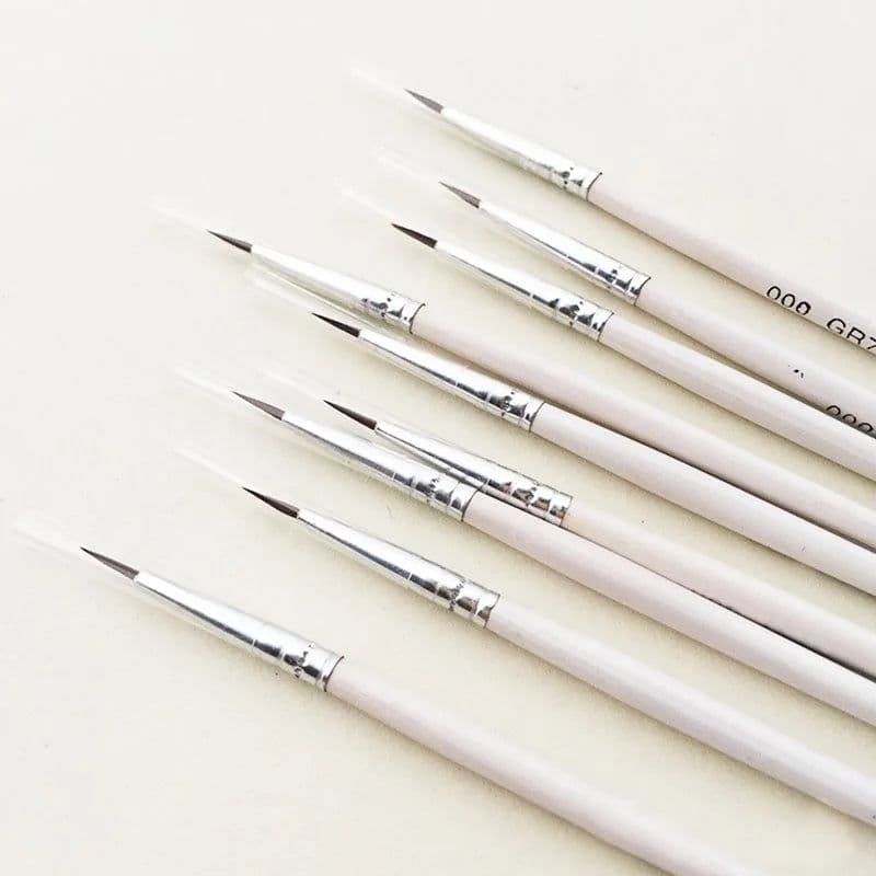 image-6Pcs/Set Fine Hand-painted Thin Hook Line Pen Drawing Art Pen #0 #00 #000 Paint Brush Art Supplies Nylon Hair Brush Painting Pen