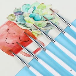 image-6Pcs/Set Fine Hand-painted Thin Hook Line Pen Drawing Art Pen #0 #00 #000 Paint Brush Art Supplies Nylon Hair Brush Painting Pen