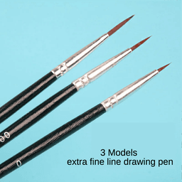 image-6Pcs/Set Fine Hand-painted Thin Hook Line Pen Drawing Art Pen #0 #00 #000 Paint Brush Art Supplies Nylon Hair Brush Painting Pen