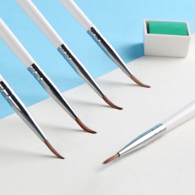 image-6Pcs/Set Fine Hand-painted Thin Hook Line Pen Drawing Art Pen #0 #00 #000 Paint Brush Art Supplies Nylon Hair Brush Painting Pen