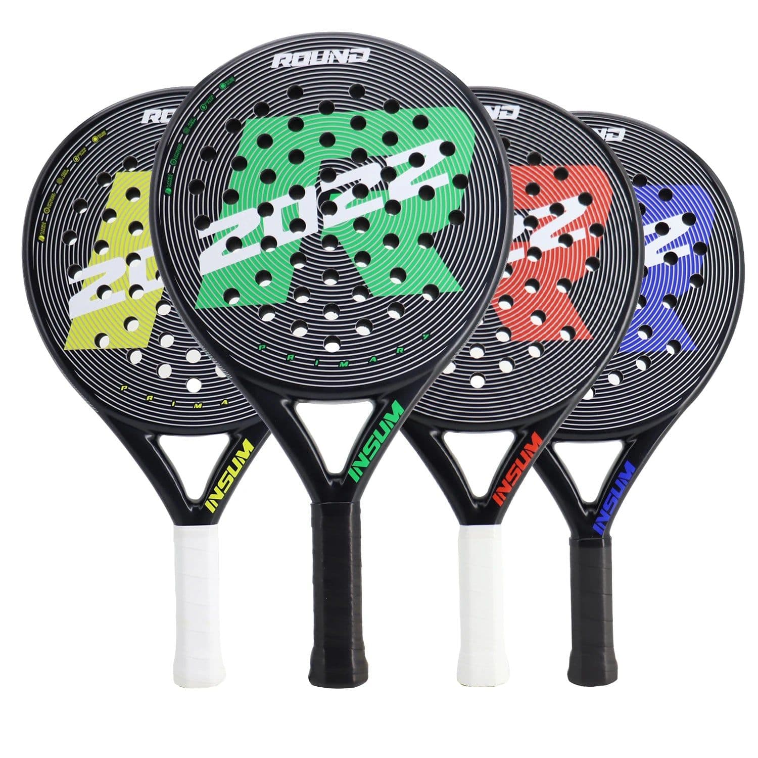 image-Padel Racket Tennis Full Carbon Fiber EVA Soft Face Round Model Tennis Paddle Racquet Racket