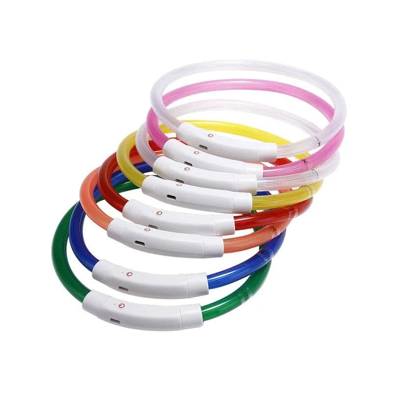 image-LED Pet Luminous Collar USB Charging Collar Teddy Anti Lost Collar Dog Cat Accessories Supplies Pet Flashing USB Rechargeable