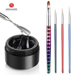 image-MSHARE 3D Top Coat UV LED Gel Rhinestones No Wipe Topcoat Without Sticky Layer Water Drop 50ml