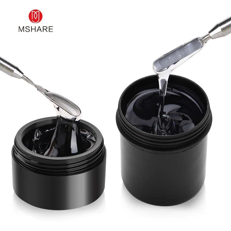 image-MSHARE 3D Top Coat UV LED Gel Rhinestones No Wipe Topcoat Without Sticky Layer Water Drop 50ml