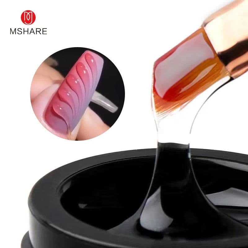 image-MSHARE 3D Top Coat UV LED Gel Rhinestones No Wipe Topcoat Without Sticky Layer Water Drop 50ml