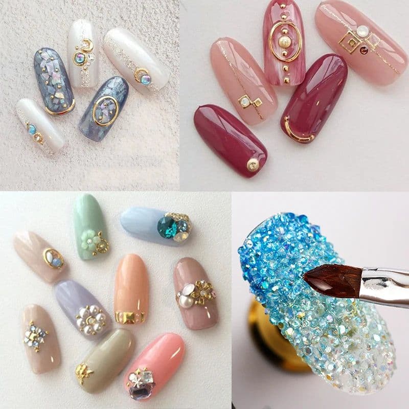 image-MSHARE 3D Top Coat UV LED Gel Rhinestones No Wipe Topcoat Without Sticky Layer Water Drop 50ml