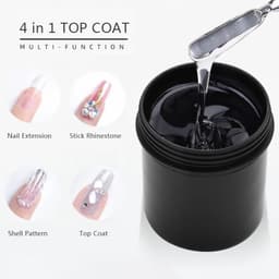 image-MSHARE 3D Top Coat UV LED Gel Rhinestones No Wipe Topcoat Without Sticky Layer Water Drop 50ml
