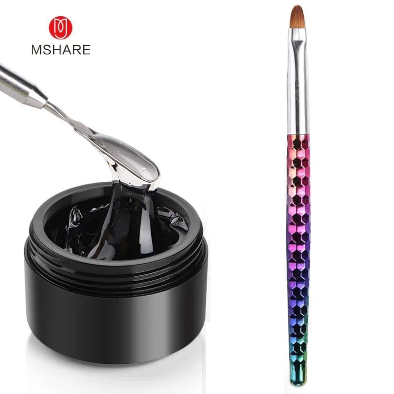 image-MSHARE 3D Top Coat UV LED Gel Rhinestones No Wipe Topcoat Without Sticky Layer Water Drop 50ml