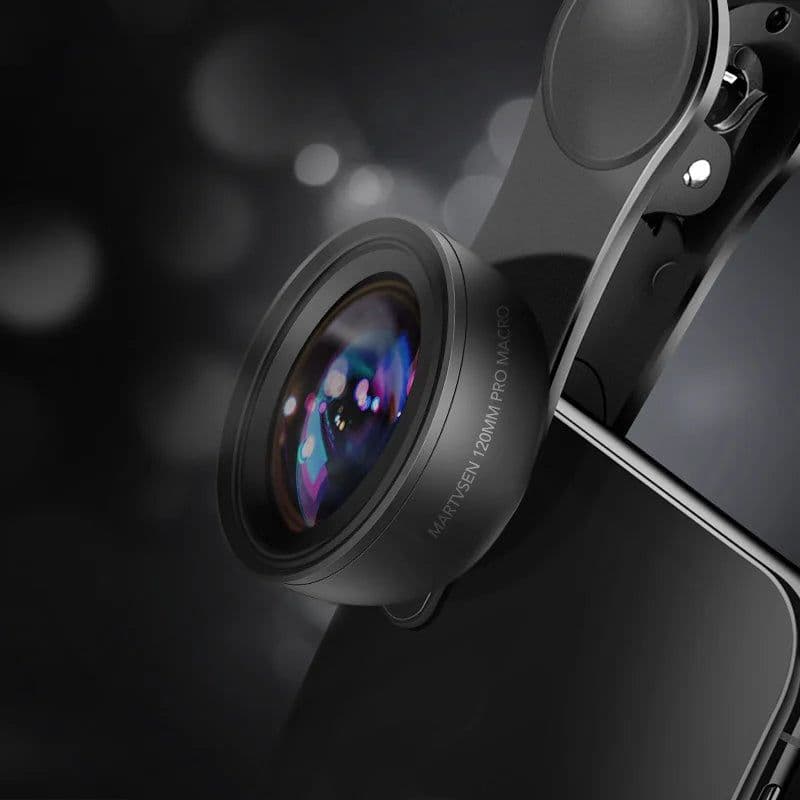 image-MARTVSEN 120MM Macro Lens, Professional 5K HD 10x Super Macro Universal Clip Camera Photo Lens for iPhone Samsung Andriod
