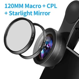 image-MARTVSEN 120MM Macro Lens, Professional 5K HD 10x Super Macro Universal Clip Camera Photo Lens for iPhone Samsung Andriod