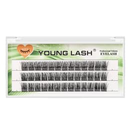 image-YOUNG LASH DIY Eyelashes Cluster Lashes Extensions C D Curl Premade Volume Fans Russian Fake Eyelashes Free Shipping Makeup
