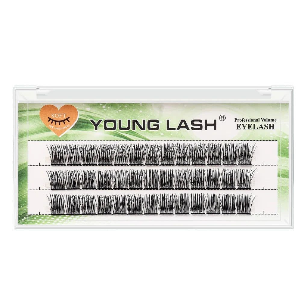 image-YOUNG LASH DIY Eyelashes Cluster Lashes Extensions C D Curl Premade Volume Fans Russian Fake Eyelashes Free Shipping Makeup