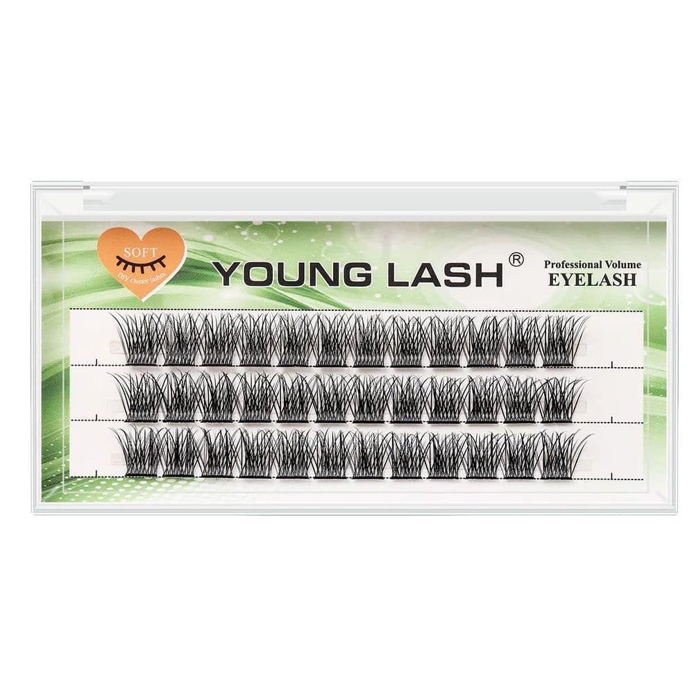 image-YOUNG LASH DIY Eyelashes Cluster Lashes Extensions C D Curl Premade Volume Fans Russian Fake Eyelashes Free Shipping Makeup
