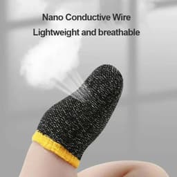 image-1 Pair Super Thin Gaming Finger Sleeve Breathable Fingertips For Pubg Mobile Games Touch Screen