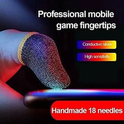 image-1 Pair Super Thin Gaming Finger Sleeve Breathable Fingertips For Pubg Mobile Games Touch Screen