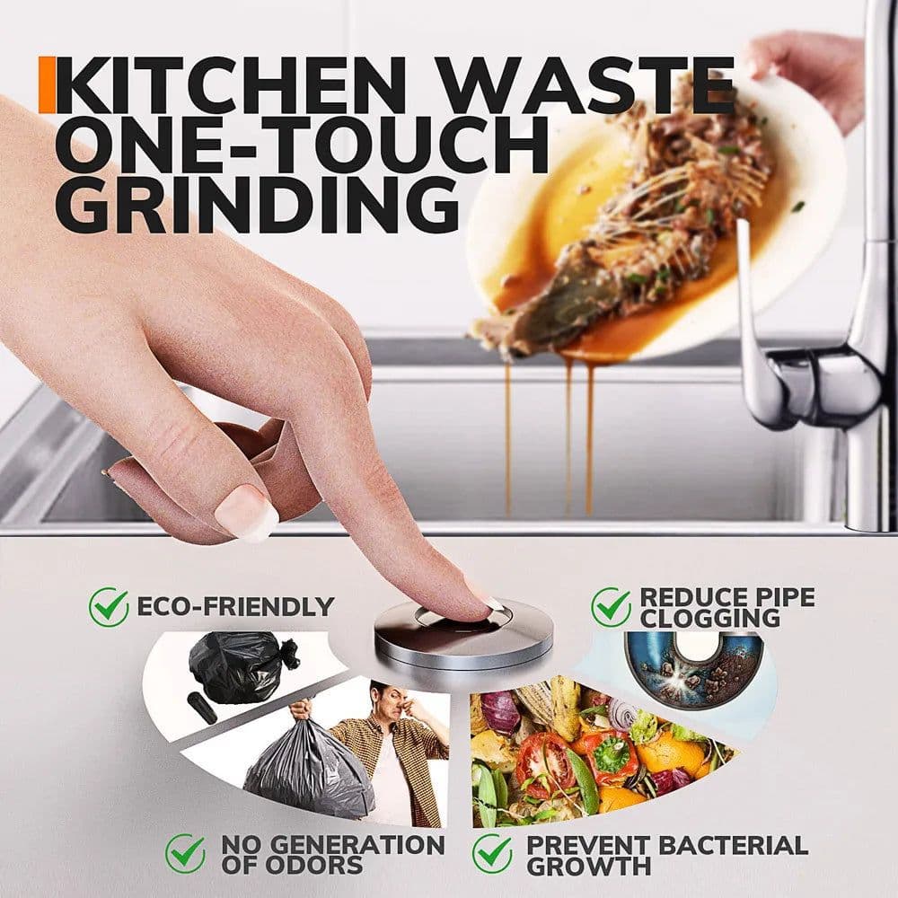 image-MIUI Continuous Feed Garbage Disposal with Sound Reduction,1/2 HP Stainless Steel Food Waste Grinding System,Power Cord Included