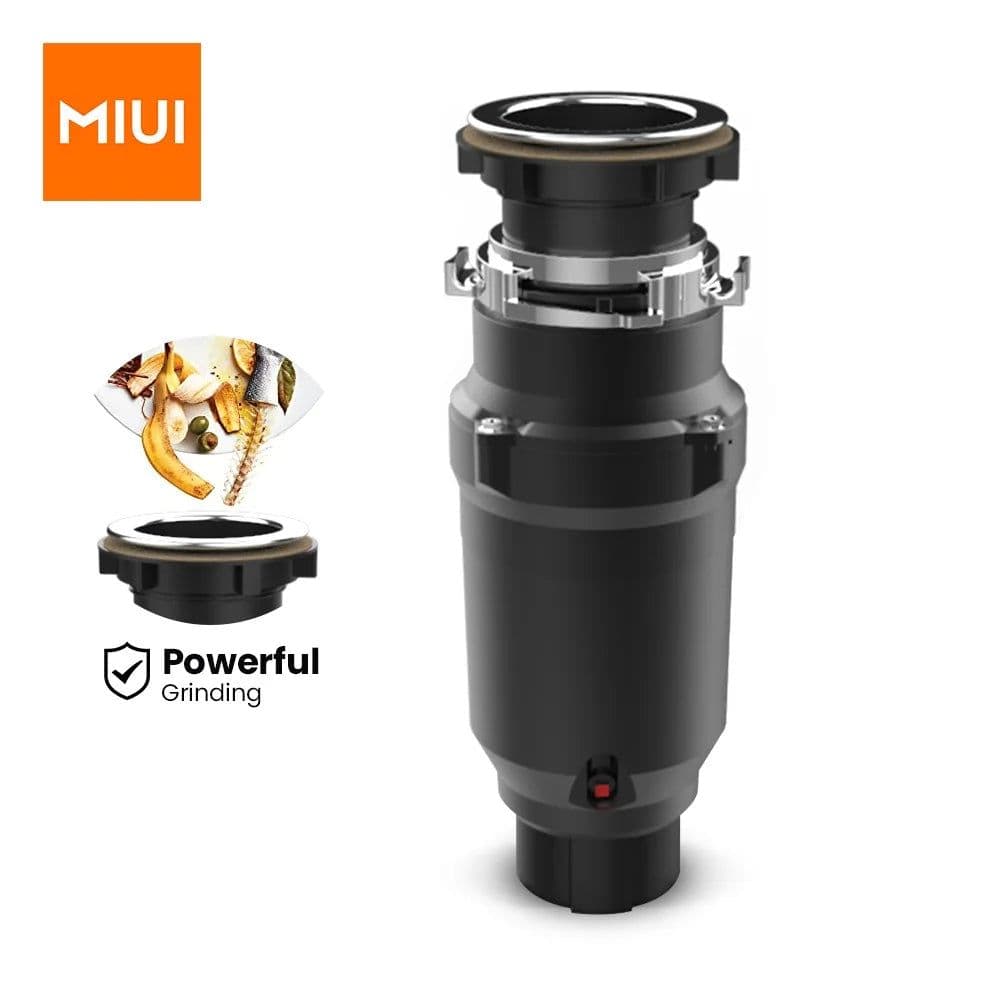 image-MIUI Continuous Feed Garbage Disposal with Sound Reduction,1/2 HP Stainless Steel Food Waste Grinding System,Power Cord Included